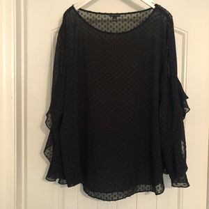 Ann Taylor Clip Dot Top